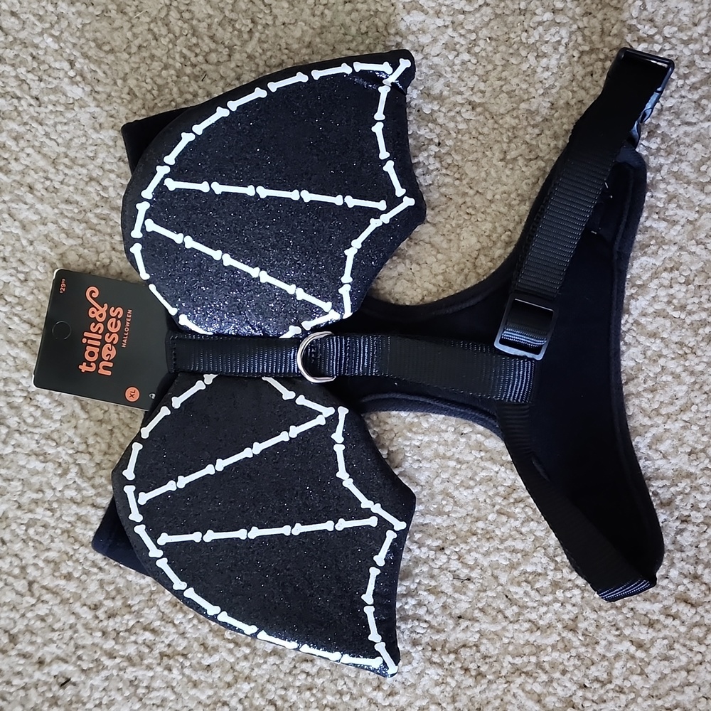 Pet Halloween costume Black Bat Wings